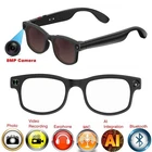 4K AI Smart Photochromic Glasses Multifunction Camera Bluetooth Call Voice Assis
