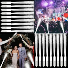 200 PCS White LED Fiber Optic Wands, Glow Sticks for Wedding, Bar DJ, Hallowe...