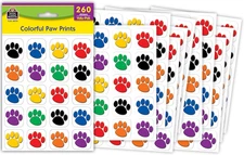 Colorful Paw Print Stickers Value Pack (4973)