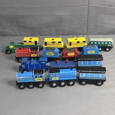 Melissa  Doug Wooden Magnetic Train Lot Of 15
