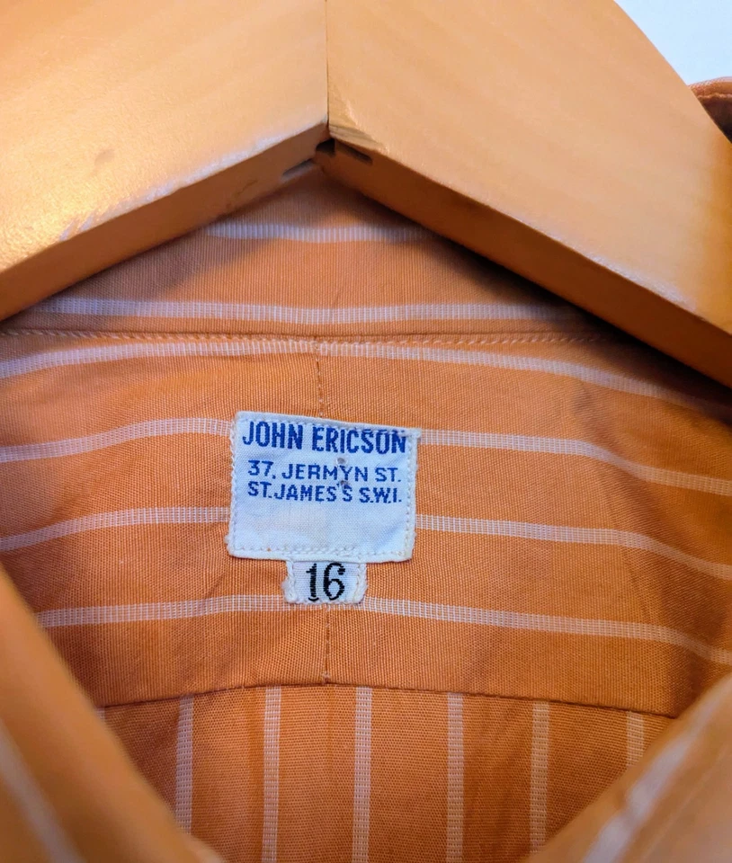 Vintage 60s/70s Formal Shirt Size 16 by John Ericson of Jermyn Street - image 2 of 4