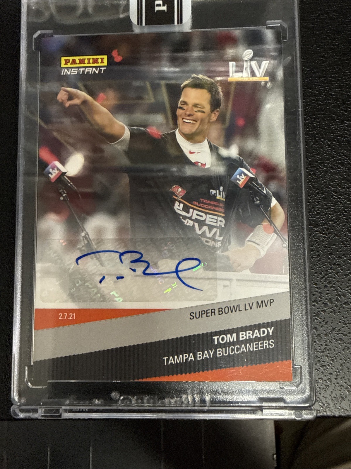 2020 NFL Panini Instant Tom Brady #266 auto Super Bowl LV MVP SP 2/10 RARE view 2