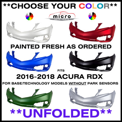NEW FRONT BUMPER FOR 2016-2018 ACURA RDX PAINTED *CHOOSE YOUR COLOR* AC1000190