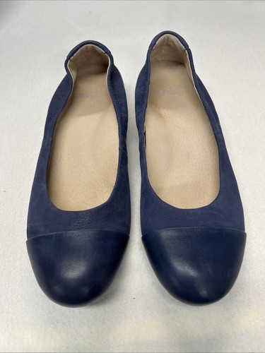 Dansko Ballerinas Damengröße 40, US 9 blaue bequeme Leder-Slipper
