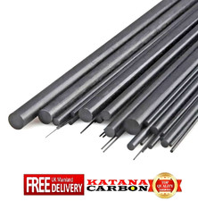 Pultruded Carbon Fibre Solid Rod 1–10mm Diameter 500–1000mm Length CFRP UK Stock