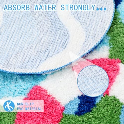 Summer Bathroom Rug Cute Summer Door Mat Flip Flop Shape Shower Bath Mat - 第 7/7 張圖片