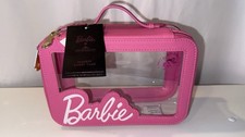 Barbie Impressions Vanity Makeup Carry Case Limited Edition Clear Pink NWT