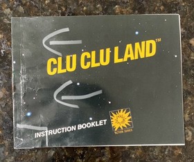 NES Clu Clu Land - 1984 Black Nintendo 5 Screw - 💦 Dmg to Manual - WORKS!