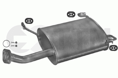 Silencieux arriere Nissan Primera 1.6 99cv pot echappement 1997 1998 1999
