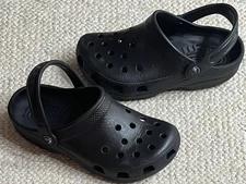 Crocs Classic Unisex Girl Boy Black Size J1 Junior Clogs Shoes Sandals Strap