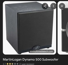 Martin Logan Dynamo 500 High Resolution Powered Subwoofer Home Theater Subwoofer
