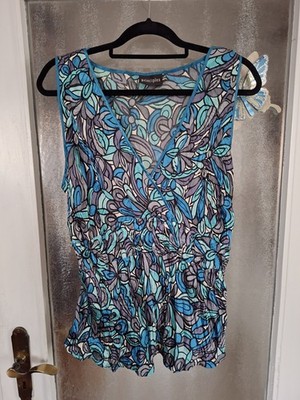 Principles Seidenbluse Bluse Top Tunika Hippie Boho Seide 44 