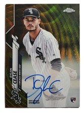 2020 Topps Chrome Dylan Cease Gold Auto RC Wave Refractor 4/50 Toronto Blue Jays