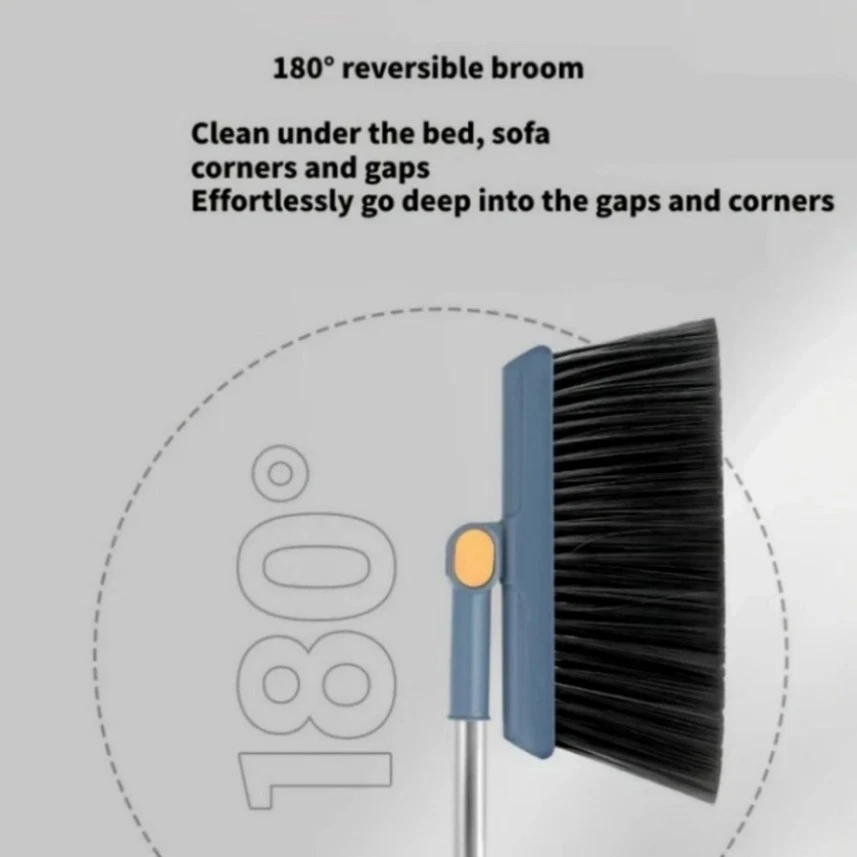 Juego de escoba y recogedor magnético giratorio y plegable 3 en 1&&&&& Foto 2 de 4