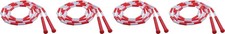 Champion Sports Plastic Segmented Jump Rope, 7 Feet - Red/White 4-Pack
