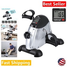 Portable Under Desk Bike Pedal Exerciser, 6 Resistance Levels, LCD Display