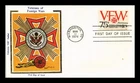 US COVER VFW VETERANS OF FOREIGN WARS 75 YEARS FDC COLORANO SILK CACHET