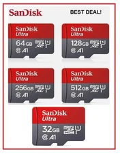 SanDisk Micro SD Card Ultra Memory 128 GB GB Class 10 TF SDXC Mobile USB Reader