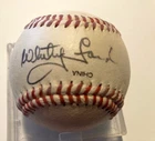 WHITEY FORD SIGNED BASEBALL-VINTAGE-BLACK INK-WORTH LEATHER BALL-OTHER SIGNATURE