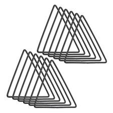 4 Inch Triangle Dream Catcher Rings, 12 Pcs Wreath Floral Hoops, Black