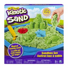 , Sandbox Playset with 1lb of Green and 3 Molds, for Ages 3 and up