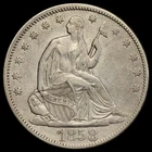 1858 50c Seated Liberty Half Dollar- PCGS Certified VF-30 - Nice Coin!!