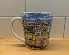 I Love Portugal Souvenir Lisbon Yellow Tram Coffee Mug 8 Oz Travel Gift 
