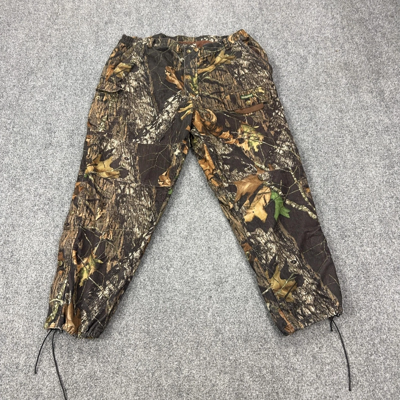 Hodgman Pants Mens 48x30 Brown Mossy Oak Camo Rain Fleece Lined Waterproof