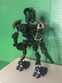 LEGO Bionicle Shadow Toa Nuva Infected Makuta 8534 Black Kanohi Hau Custom  Moc