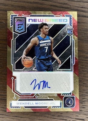 WENDELL MOORE JR. 2022-23 Donruss Elite NEW BREED AUTO RC GOLD HOLO 03/10 SSP!!