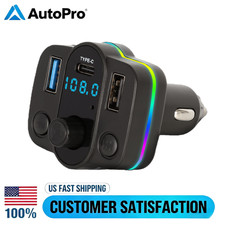 Dual USB Charger Car Kit Bluetooth 5.0 Handsfree FM Radio Transmitter MP3 Player