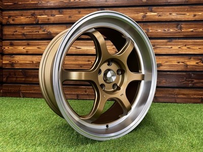 4x R18 '' 5x114.3 Advan Rgii Style Bronze Machined Lip Wheels: Fits Honda Mazda
