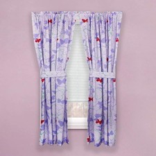 Disney Fairies Sparkling Butterflies Window Drapes 2 Panels 63"x82"