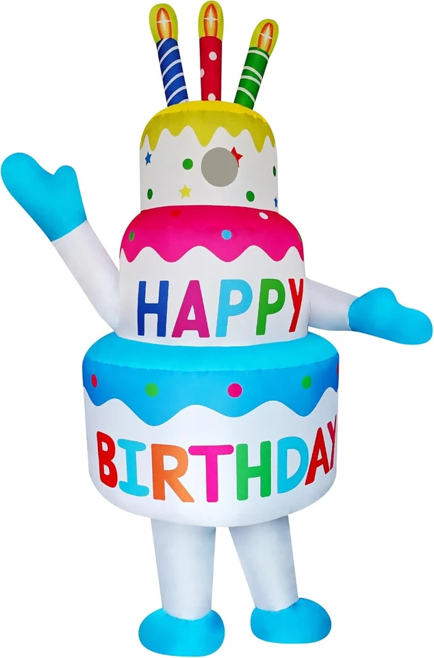 Divertido Disfraz Inflable de Pastel de Cumpleaños Juegos con disfraces Traje Inflable/Traje para Adulto/Abirdo Foto 4 de 4