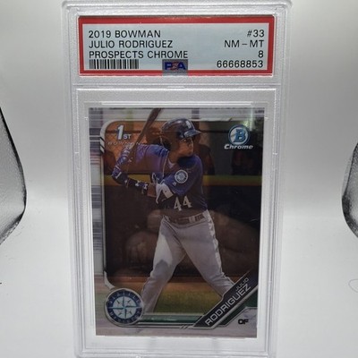 2018 Bowman Julio Rodriguez Prospects Chrome Psa 8