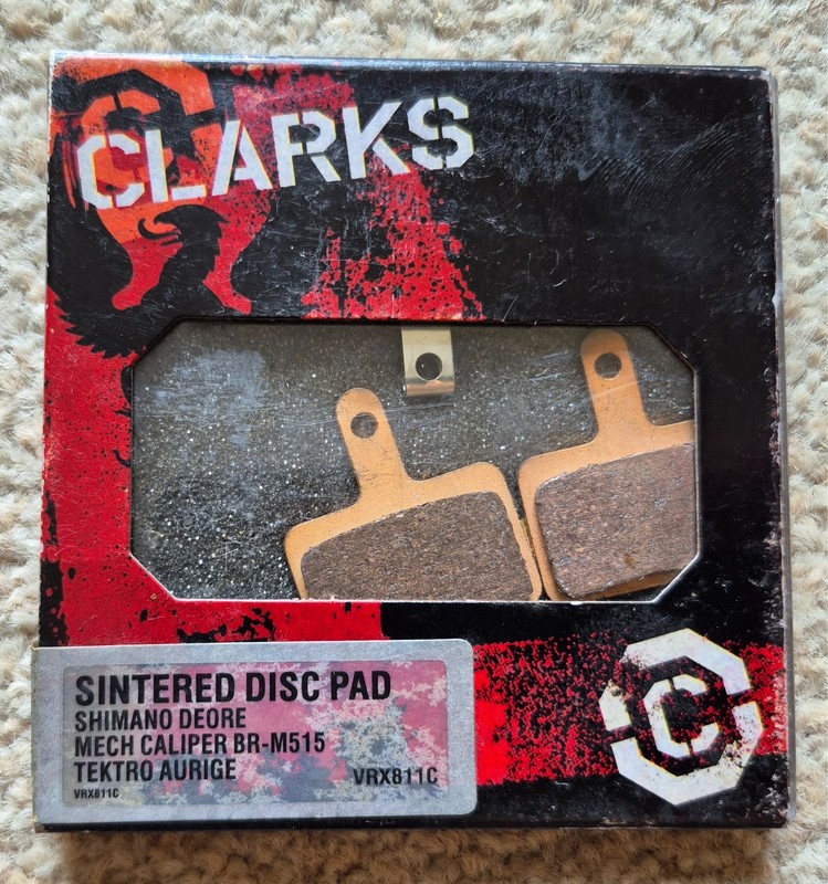 Clarks sintered mountain bike brake disc pad Shimano Deore compatible. New.