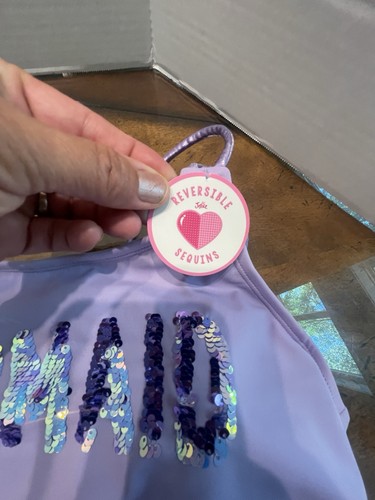 Girls JUSTICE Mermaid Fun Swim Top & Bottoms NWT SIZE 20 orange LOT bikini UPF - Picture 9 of 14