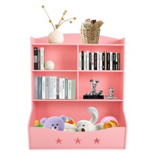 Kids Toy Storage Organizer, Kids Bookshelf, 3 Tier Children Bookcase and Bookshe