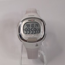 Timex Ironman 10 Lap Digital Sport Wristwatch White Resin Band Water-Resistant