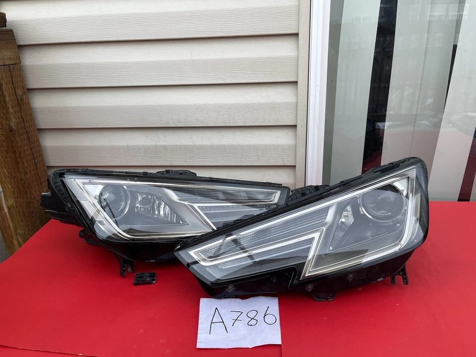 Повреждение! Левая и правая ксеноновые фары 2017–2019 Audi A4 Quattro Allroad S4 от оригинального производителя 786 - Изображение 2 из 4