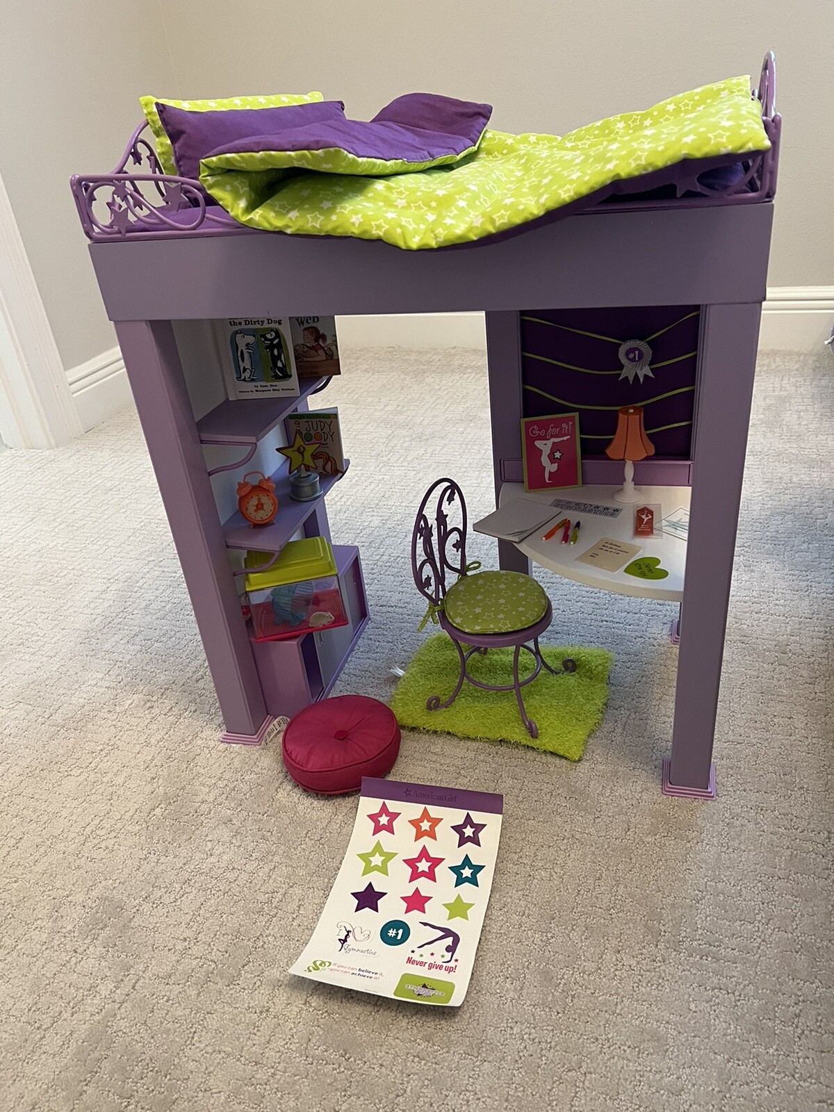 American Girl Doll McKenna Loft Bed & Accessories 2012 Retired eBay