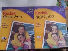 2-Kodak Picture Paper for Inkjet Prints 8.5 x 11 Matte Photo 25 Sheets 9 mil