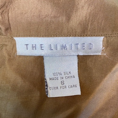 Camisa de seda manga corta The Limited para mujer S beige - Imagen 4 de 5