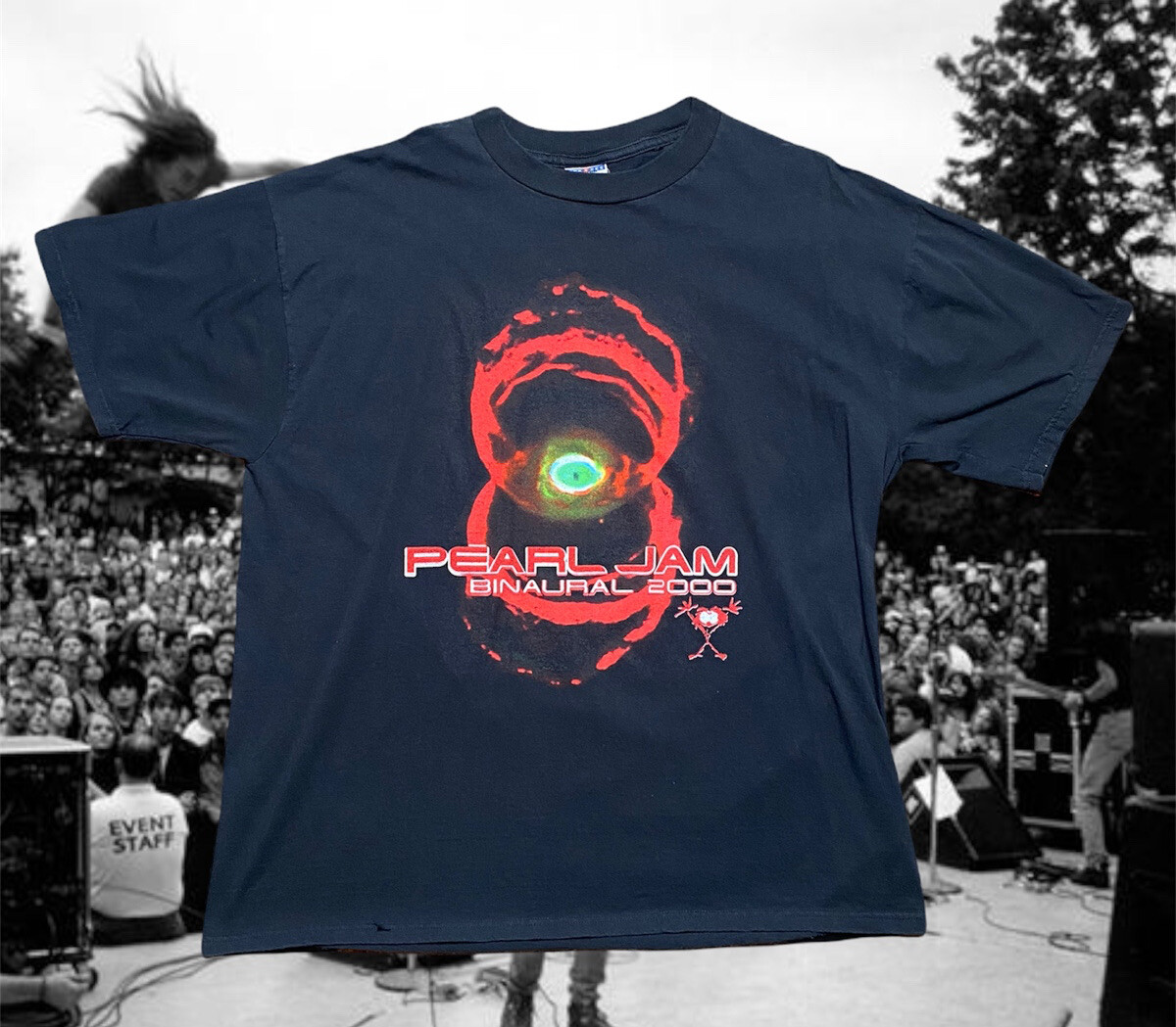 Vintage Pearl Jam T Shirt Binaural 2000 Tour Y2K Mens XL Black Vtg