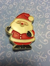 Vintage 1981 Hallmark Cards Santa Brooch Pin Plastic Jewelry Lot KC-1