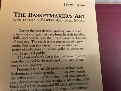 THE BASKETMAKER`S ART, CONTEMPORARY BASKETS MAKERS, BY ROB PULLEYN