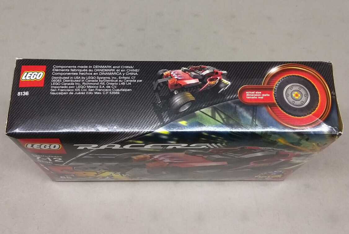 LEGO Racers 8136 Fire Crusher NEW! Smash-Apart Red Race Car Pull