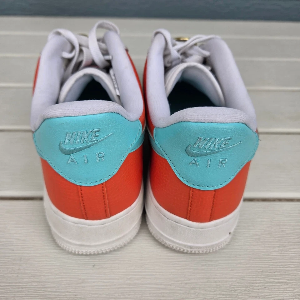 Nike Air Force 1 Zapatos de Baloncesto Bajos Personalizados Naranja Azul Tenis 11.5 Foto 4 de 4