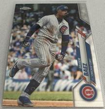2020 Topps Chrome Baseball Javier Baez Chicago Cubs base card #198