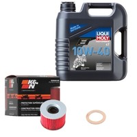 K&N ÖLfilter Set LM 10W-40 4L FüR Kawasaki ZL 1000 A Eliminator ZLT00A Bj.1987